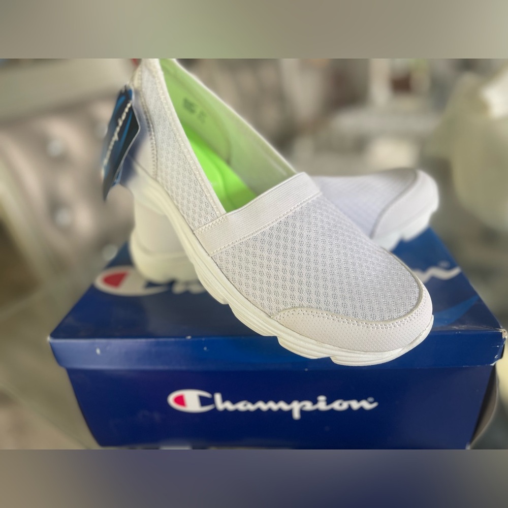 Champion Sneakers Womens Blue 8.5 Slip On Walking Shoes Sport Comfort